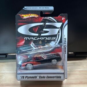 Hot Wheels '70 Plymouth 'Cuda Convertible - Black and Red